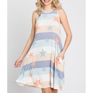 Stars & Stripes Swing Dress w/ Pockets
